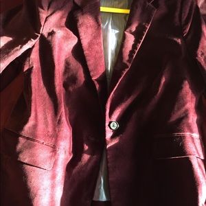 Cranberry color dress jacket. 1 button...